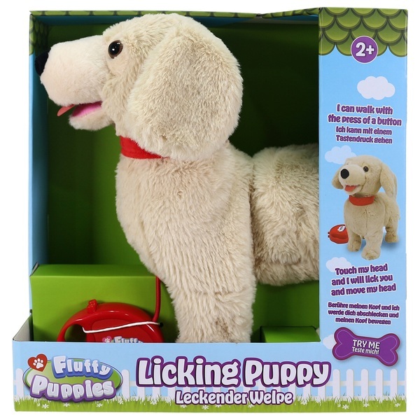 Fluffy Puppies Walking Licking Puppy - Smyths Toys 