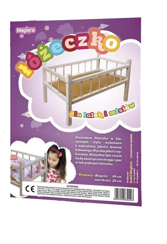 Wooden doll bed Magiera