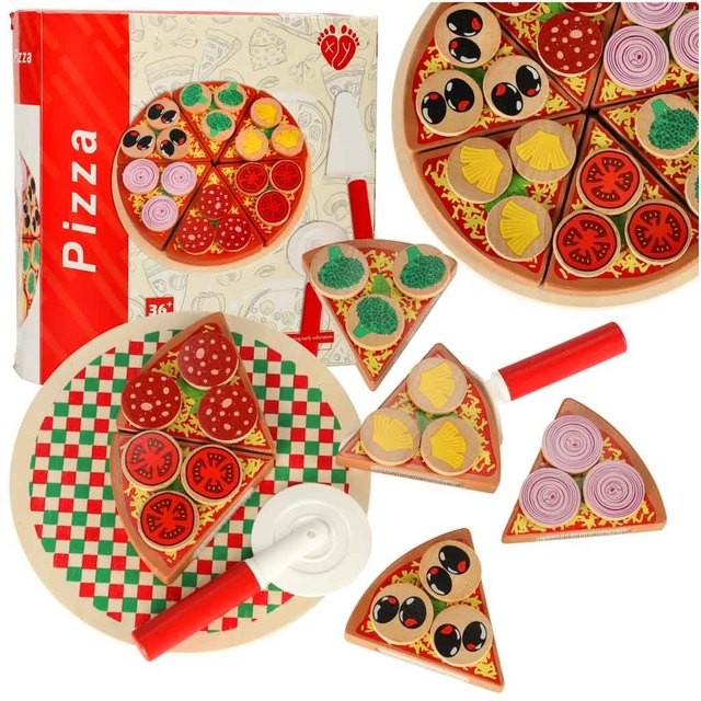 Wooden pizza set Pizza