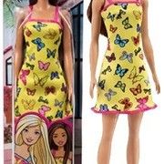 Barbie doll 29cm dress with butterflies (yellow)