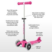 Mini Micro Plus PINK LED Scooter