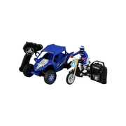 Hyper Toy R/C Yamaha Combo YXZ 1000R Buggy YZ 450F Cycle, Blue/White