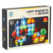 Glowing magnetic blocks 34 pcs. KX3628